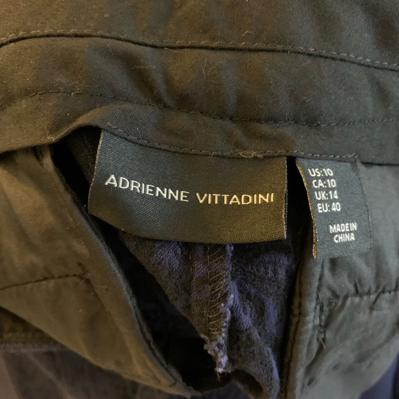 Blue/ black paisley print pants size 10 by Adrienne Vittadini - Picture 4 of 4